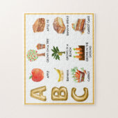 Fun Alphabet ABC's gepersonaliseerde naam Legpuzzel (Verticaal)