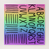 Fun Alphabet Rainbow Jigzaag Puzzle Legpuzzel (Horizontaal)