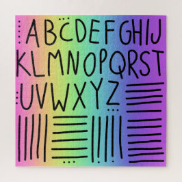 Fun Alphabet Rainbow Jigzaag Puzzle Legpuzzel