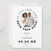 Fun als u van de Casual Foto van de CakeSparen de  Save The Date (Voorkant)