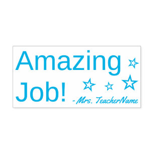 Fun "Amazing Job" Bevestiging Rubberstempel Zelfinktende Stempel