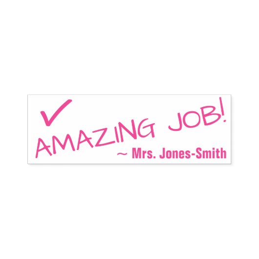 Fun "AMAZING JOB!" Rubberstempel sorteren Zelfinktende Stempel (Design)