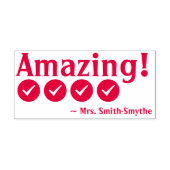 Fun "Amazing!" Onderwijsassistent Rubberstempel Zelfinktende Stempel (Design)