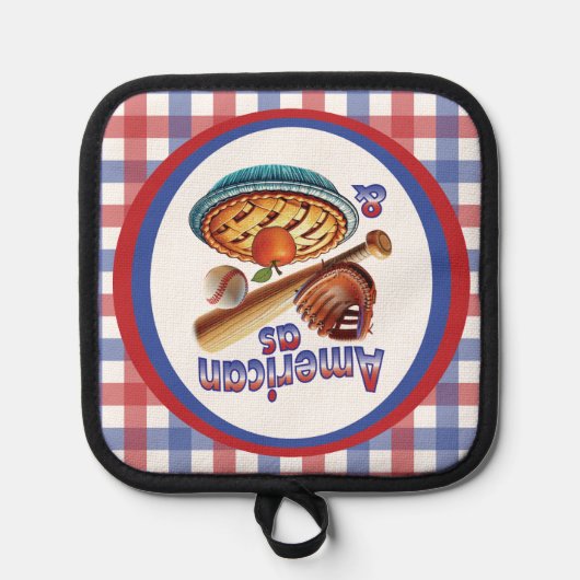 Fun American as Baseball & Apple Pie Pannenlap (Voorkant)