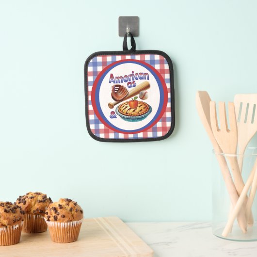 Fun American as Baseball & Apple Pie Pannenlap (Insitu(Ophanging))