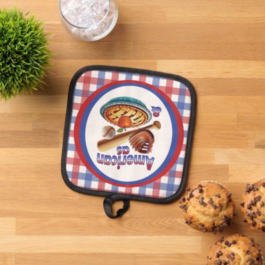 Fun American as Baseball & Apple Pie  Pannenlap (Top down)