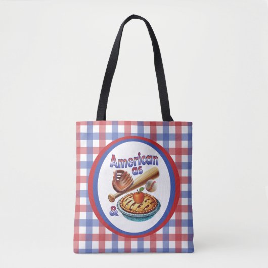 Fun American as Baseball & Apple Pie Tote Bag (Voorkant)