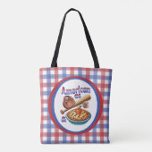 Fun American as Baseball & Apple Pie Tote Bag (Achterkant)
