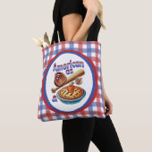 Fun American as Baseball & Apple Pie Tote Bag (Dichtbij)