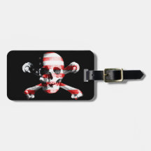 Fun American Pirate Skull Custom Name and Address