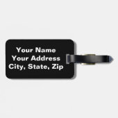 Fun American Pirate Skull Custom Name and Address Bagagelabel (Achterkant horizontaal)