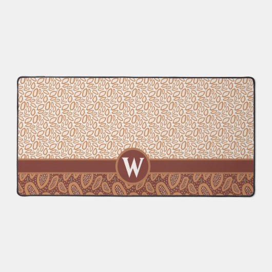 Fun Amoba-vormen met monogram Bureaumat (Voorkant)