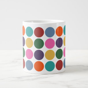Fun and Colorful Big Polka Dot Pattern Grote Koffiekop