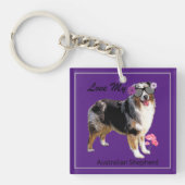 Fun and Cute Love My Aussie Sleutelhanger (Voorkant)