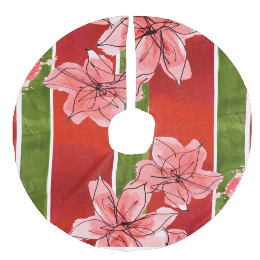 FUN AND FABULOUS CHRISTMAS TREE SKIRT IMITATIE LINNEN KERSTBOOM KLEED (Voorkant)