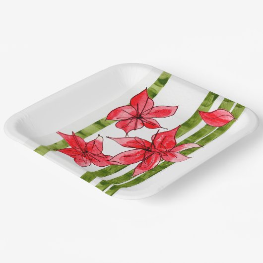 FUN AND FESTIVE SQUARE  PAPER PLATE PAPIEREN BORDJE (Gebogen)