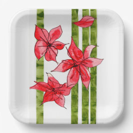 FUN AND FESTIVE SQUARE PAPER PLATE PAPIEREN BORDJE
