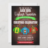 Fun and Festive Ugly KerstSweater Party Kaart (Voorkant)