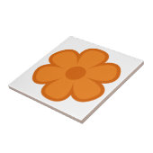 Fun and Funky 60s 70s Retro Flower Ceramic Tile Tegeltje (Zijkant)