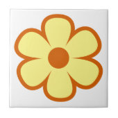 Fun and Funky 60s 70s Retro Flower Ceramic Tile Tegeltje (Voorkant)