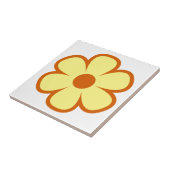Fun and Funky 60s 70s Retro Flower Ceramic Tile Tegeltje (Zijkant)