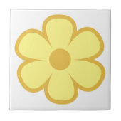Fun and Funky 60s 70s Retro Flower Ceramic Tile Tegeltje (Voorkant)