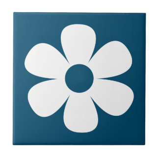 Fun and Funky 60s 70s Retro Flower Ceramic Tile Tegeltje