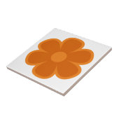 Fun and Funky 60s 70s Retro Flower Ceramic Tile Tegeltje (Zijkant)