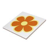 Fun and Funky 60s 70s Retro Flower Ceramic Tile Tegeltje (Zijkant)