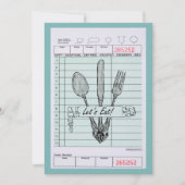 Fun and Funky Dinner Party Kaart (Voorkant)