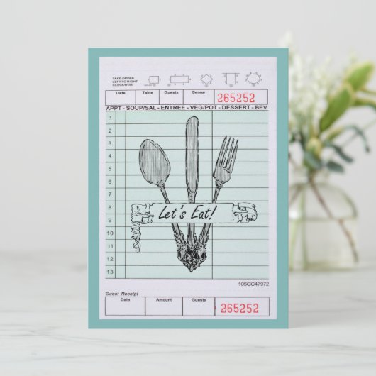 Fun and Funky Dinner Party Kaart (Staand voorkant)