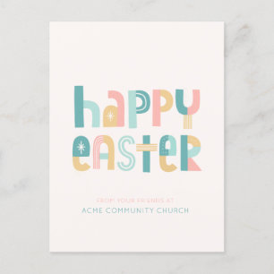 Fun and Funky Typography Happy Easter Briefkaart