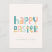 Fun and Funky Typography Happy Easter Briefkaart (Voorkant)