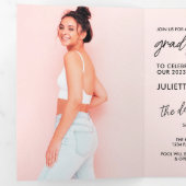 Fun and Modern Afstuderen Tri-Fold Uitnodiging (Binnenzijde eerst)