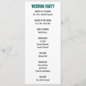 Fun and Modern Wedding Programme Programmakaart (Achterkant)