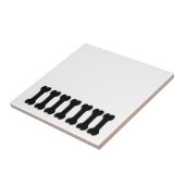 Fun and Playful Dog Bone Thleed Gift BLACK V01 Tegeltje (Zijkant)