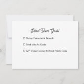 Fun and Simple Black and White Wedding RSVP Kaart (Achterkant)