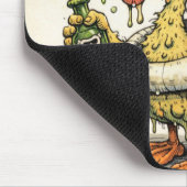 Fun and weired hand drawn cartoon duck monster muismat (Hoek)