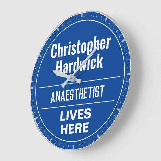 Fun Anesthetist Wall Plaque Style Grote klok (Hoek)