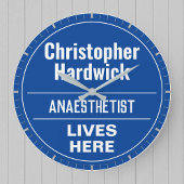Fun Anesthetist Wall Plaque Style Grote klok