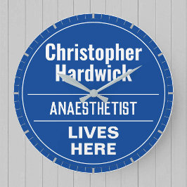 Fun Anesthetist Wall Plaque Style Grote klok