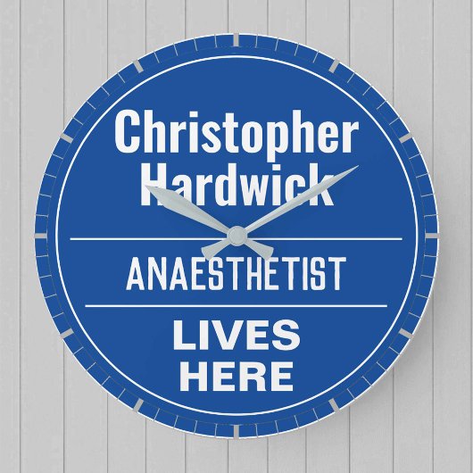 Fun Anesthetist Wall Plaque Style Grote klok