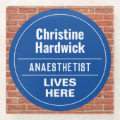 Fun Anesthetist Wall Plaque Style Onderzetter (Voorkant)
