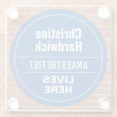 Fun Anesthetist Wall Plaque Style Onderzetter Glazen Onderzetter (Achterkant)