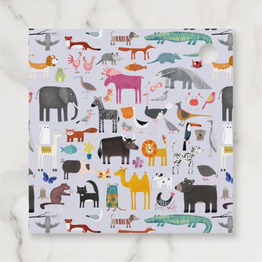 Fun Animal Dank u Bedankjes Labels (Achterkant)