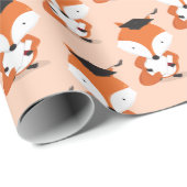 Fun Animal Fox Afstuderen Cadeaupapier (Rol Hoek)