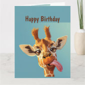 Fun Animal Humor Giraffe Verjaardag Kaart (Voorkant)
