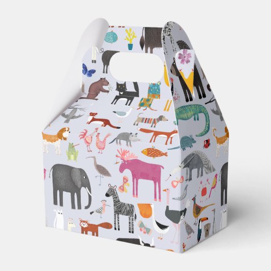 Fun Animal Menagerie Bedankdoosjes (Voorkant Zijde)