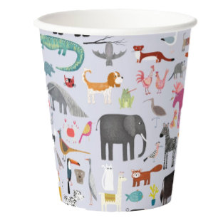 Fun Animal Menagerie Papieren Bekers