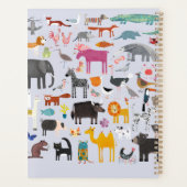 Fun Animal Menagerie Personalized Planner (Achterkant)